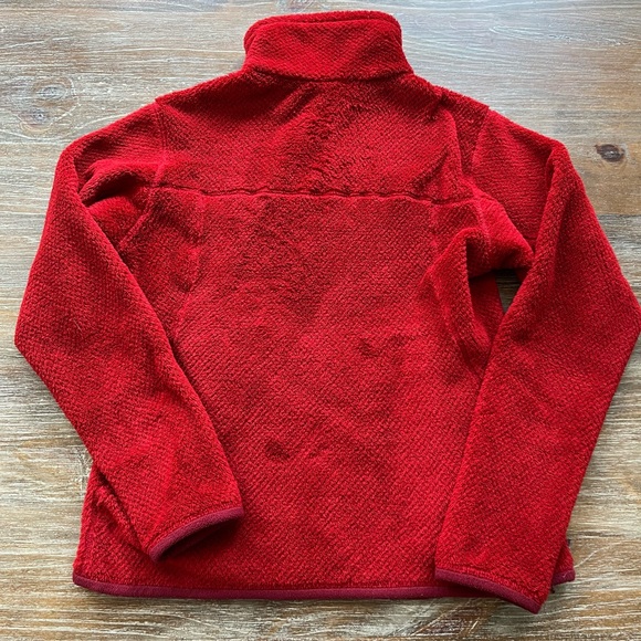 WOMENS PATAGONIA RED RE-TOOL SNAP T FLEECE PULLOVER, SMALL - Picture 7 of 7
